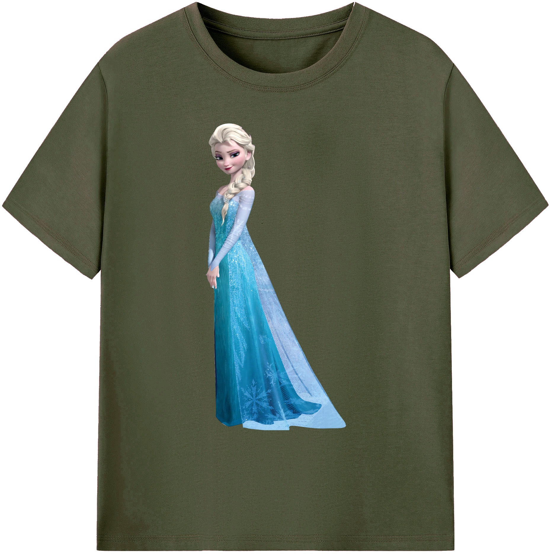 （画像用） アナと雪の女王 アンナ エルサ Frozen Anna Elsa 綿100％ メンズ半袖Tシャツ｜肌触りやわらか＆通気性